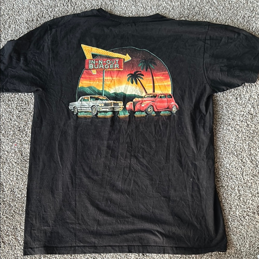 IN-N-OUT Burger California Large Black T-shirt